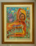 BRENDA SINGLETARY ORIGINAL CHALK OR PASTEL NUDE
