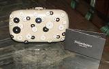 EXQUISITE YSL YVES ST LAURENT ENAMEL METAL CLUTCH