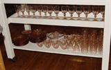 ANTIQUE FOSTORIA PINK AMERICANA GLASSWARE AND PINK DEPRESSION GLASSWARE