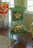 FUN AND FABULOUS PAINTED ANTIQUE EASTLAKE CHAIR