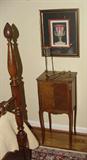 ANTIQUE FRENCH ORMULU VENEER SIDE TABLE