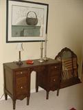 ANTIQUE VANITY WITH MIRROR (SHOWN ON FLOOR)