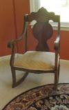 ANTIQUE LATE VICTORIAN ROCKING CHAIR