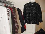 MANY GORGEOUS CLOTHES SIZE 10 AND A FEW LARGER SIZES AND INCLUDE ST. JOHN'S KNITS AND A FAUX?? LOUIS VUITTON BAG
