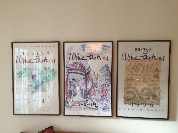 3 Boston Wine Posters (20" x 30") 