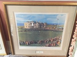 Golf Watercolor Prints, 1890's  