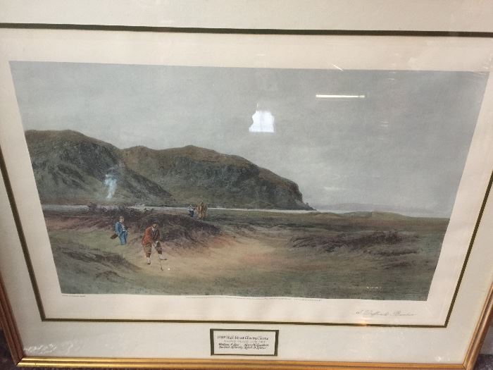 Golf Watercolor Prints, 1890's  