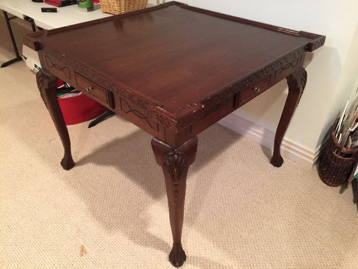 Mahogany Game Table