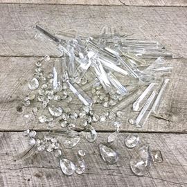 Lot of antique chandelier prisms from Italy