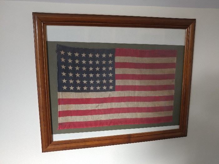 48 star American flag in frame