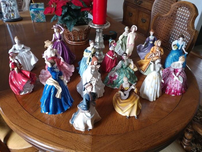 Large royal doulton figure collection