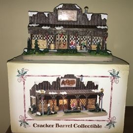 Boxed "Cracker Barrel Old Country Store" building.