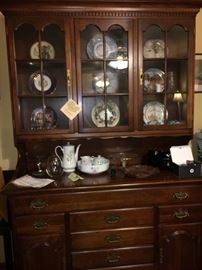 Cresent cherry buffet with hutch.