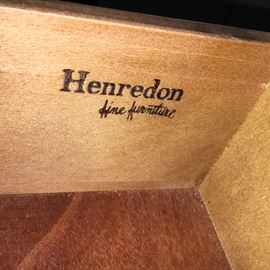 Vintage Henredon 4-drawer campaign chest.