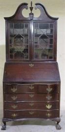 curved wood secretary