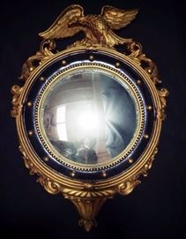 Federal style round mirror