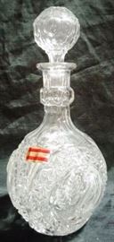 Lead crystal decanter