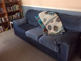 Queen-sized convertible couch.