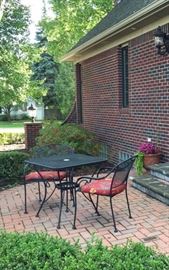 Wrought iron patio table set