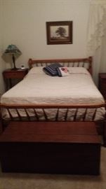 Full sized bed with mattress