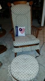 Rocking Chair with ottoman 