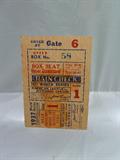 1937 World Series Game 1 ticket NY Yankees vs. NY Giants.