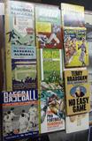 Group of (11) paperback books to include the Baseball Almanac 1955, 1956; Sporting News Official Guide 1957, Pro-football handbook 1959, '62, '63 etc.