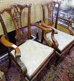 Pair Mahogany Armchairs