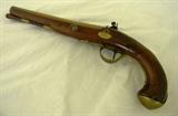English Brass Barrel Flint Lock Pistol