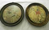 Antique Mourning Needlework Pictures