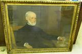 34"x 44" Pastel Painting of Scholarly Gentleman by: E.(lizabeth) H. Watson, 1897
