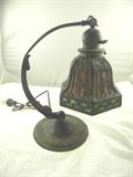 Signed Handel Slag Glass Shade Lamp