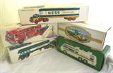 Collection of 30 Plus Vintage Hess Toys Trucks in Box