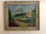 Vera White " The Shrine Above Alassio" O/B Painting