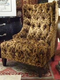 PAIR LANE FURNTURE UPHOLSTERED WING CHAIRS, LIKE NEW CONDITION