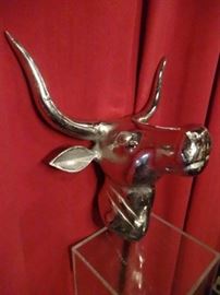 CAST ALUMINUM STEER HEAD SCULPTURE