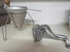 vintage strainer and press