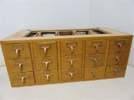 vintage card file