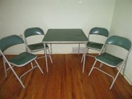 card table and chairs