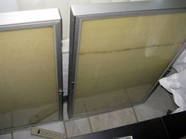 lockable vendor display cases (2), made by Allstate Mfg. Co.