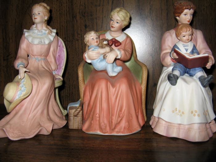 Vintage lady figurines, marked