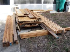 lots of construction lumber 