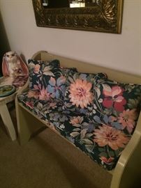Small wooden bench