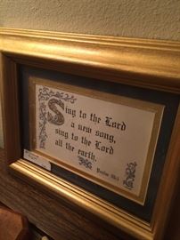 A framed Psalm
