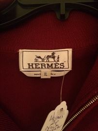 Hermes zip front sweater