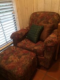 Club chair and ottoman