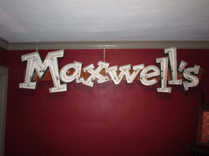 Neon sign from Maxwell's, a favorite restaurant of midtowners in the 1990's. (Only 2 of the letters light up but it's a great conversation piece).