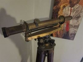 Antique surveyor's transit and tripod. Manufactured by Keuffel & Esser & ESSER Co. 1903