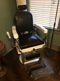 Antique barber's chair
