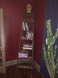 Antique wooden ladder/bookshelf